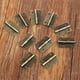 thumbnail image 5 of Minibisagras pequeñas, 50 paquetes de conectores para bisagras de armario, cajón y cofre con 200 tornillos de repuesto de 8 mm, bisagra de metal para joyero de madera, color bronce., 5 of 5