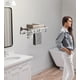 thumbnail image 3 of Toallero Baño Barra Múltiple Soporte Plegable Doble Jhn, 3 of 3