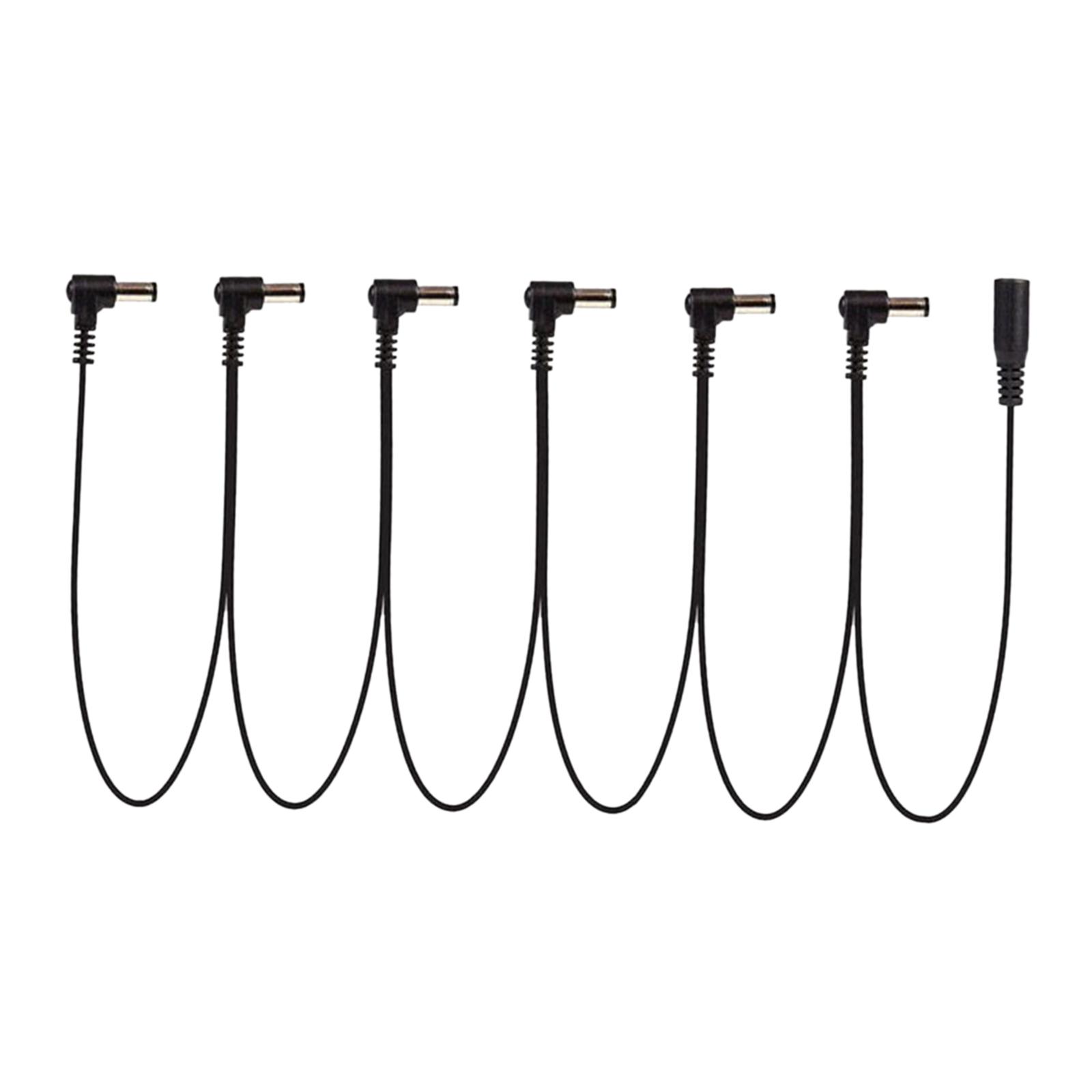 Magideal - Cable De Alimentación En Cadena, Cable De Pedal De Efectos De Guitarra Eléctrica, Cable De Conexión De Bajo, Cable De Alimentación Del Sistema De Alta 6 Vías
