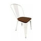 thumbnail image 1 of Silla Tolix con asiento de Madera Oscura Walnut - Blanca, 1 of 4