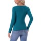thumbnail image 3 of INSPIRE CHIC Camisetas térmicas para mujer Capa base Mangas largas Ropa interior Otoño Invierno Pijamas Tops Camiseta básica S Azul Lago, 3 of 6