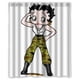 thumbnail image 1 of Cortina de ducha Betty Boop, juego de cortinas de baño con ganchos, tamaño 60 x 72 pulgadas, 1 of 3