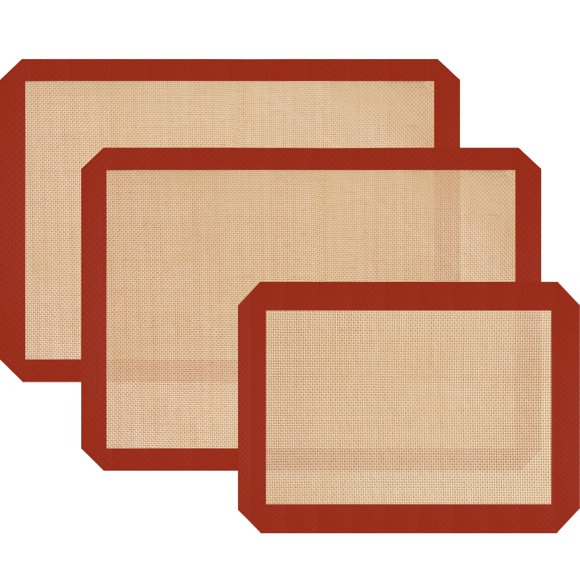 Alfombrilla de silicona para hornear Dwavele 42 × 29 cm, juego de 3, antiadherente