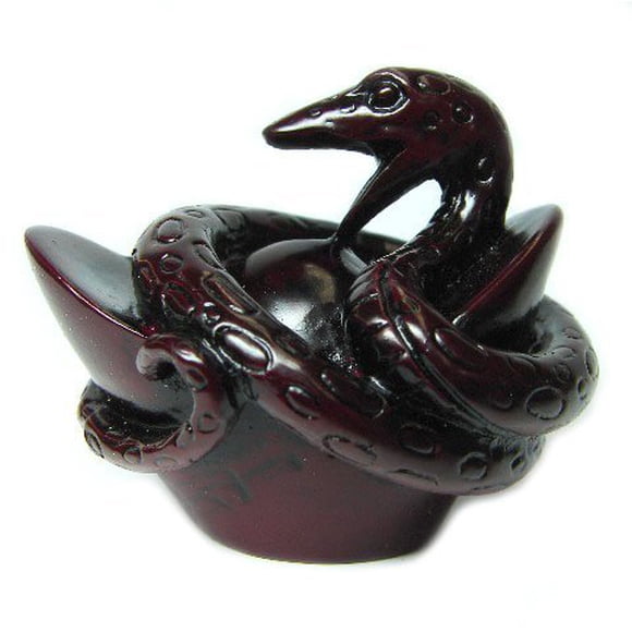 Estatua de serpiente del horóscopo chino Feng Shui 2014, 3 cm x 8 cm