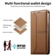 thumbnail image 5 of Funda tipo cartera con bloqueo RFID para Samsung Galaxy S23 Ultra cubierta magnética de cuero con tapa y soporte Marrón, 5 of 6