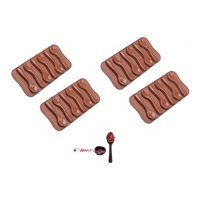 Genérico - Pack X4 Molde Chocolate Moldes Silicona Chocolate Cucharas