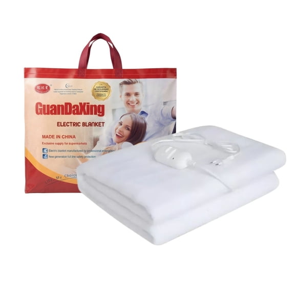 Calienta Cama Eléctrico 2 Plazas De 150x160 Cm Blanco Calienta Cama