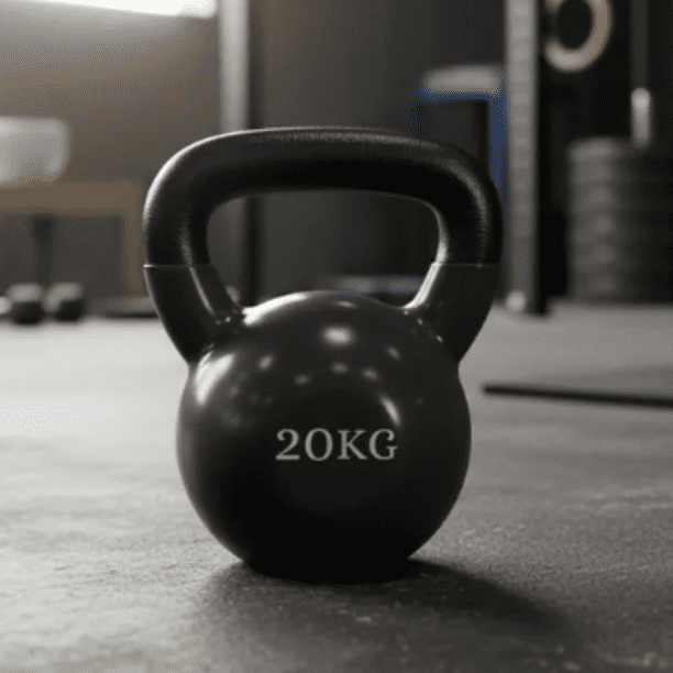 Pesa Rusa Kettlebell 20 kg de Acero con Recubrimiento de Vinilo