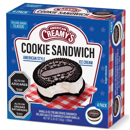 Helado Galleta Sandwich Creamys Classic