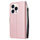 thumbnail image 2 of Funda Cartera para iPhone 15 Pro con Tarjetero, Soporte y Cordón - Protección Oro rosa, 2 of 5