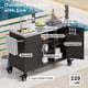 thumbnail image 3 of K&K 55.5" Outdoor Kitchen Island with Sink, Metal Grill Cart Table with 304 Stainless Steel Sink, Outdoor Bar Cart Sink Station with 4 Lockable Wheels for Pizza Prep & BBQ, L 55.5" x W 20" H 36.7", 3 of 3