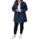 thumbnail image 4 of Chaqueta de mezclilla para mujer de talla grande Agnes Orinda con botones al frente y mangas largas 1X Azul oscuro, 4 of 8