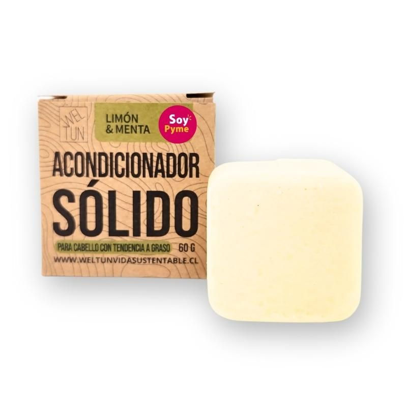 Acondicionador Sólido Limón & Menta 40 g Weltun Vida Sustentable