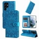 thumbnail image 2 of Funda tipo cartera FOXDOCK para Samsung Galaxy S22 Ultra , diseño girasol en relieve, cuero PU, cierre magnético, soporte y tarjetero, 2 of 5