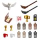 thumbnail image 1 of Paquete de accesorios Minifigura LEGO de Harry Potter con búho y libro, 1 of 6