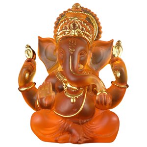 Bothyi - Estatuilla De Ganesha Fengshui Indio Estatuas De Lord Ganesh Adornos Para El Hogar Artesanía Naranja