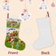 thumbnail image 3 of Leo y Tig Tema: Calcetines de Navidad, fino lino blanco para colgar en escaleras y chimenea, decoración navideña para el hogar, regalo de Navidad. 45cm × 32cm, 3 of 5