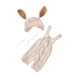 Magideal - Photo Outfits Pantalones De Sombrero Decoración Recién Nacida Propiedades De Fotos Conjuntos De Vestuario De Tejido Para Bebés Bebé Recién Nacido