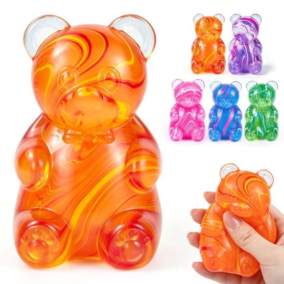 Juguete antiestrés safoezy Oso Squishy Naranja de subida lenta