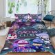 thumbnail image 2 of Vida Gacha Conjunto de sábanas temático, trío de piezas, cómodo y amigable con la piel, diseño único, regalo de decoración para el hogar para familiares, amigos y fans,140cm *210cm, 2 of 6