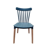 Tododescuento - Pack 4 Sillas Windsor Comedor Azul Petroleo, Terraza, Restaurant