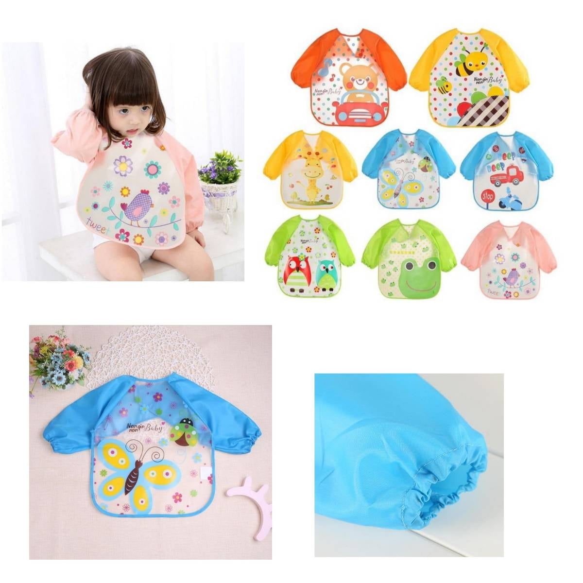 Mundo Eve - Babero Impermeable Con Mangas