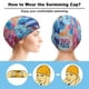 thumbnail image 3 of Pistas de Blue Gorro de Natación de Licra, Gorro de Baño de Tela Cómoda, Gorro Elástico Antideslizante para Hombres, Mujeres y Niños, 3 of 6