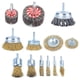 thumbnail image 1 of Kit de accesorios para taladro con cepillo de alambre, ruedas de copa de alambre anudadas y onduladas con vástago de 1/4 de pulgada para eliminar óxido (13 piezas), 1 of 7
