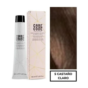 Care Code - Tintura Profesional Permanente 100Ml Castaño Claro 5 + Oxigen 150 Ml 20 Vol