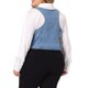 thumbnail image 3 of Agnes Orinda Chalecos de Mezclilla para Mujer de Talla Grande, Chaleco de Jean con Botones, Chaqueta Sin Mangas Casual 6X Azul Claro, 3 of 6
