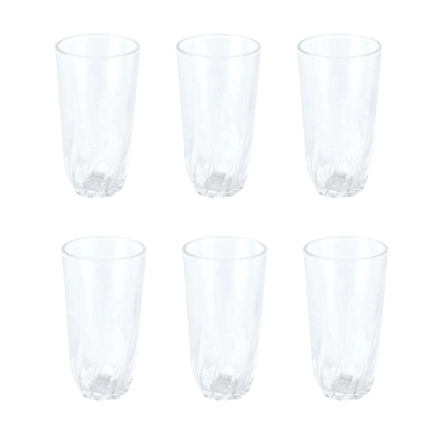 Importclick - Set 6 Vasos Vidrio Sevilla 375 Ml