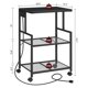 thumbnail image 4 of Soporte para impresora MAHANCRIS Industrial de 3 niveles con tomas de corriente negro, 4 of 9