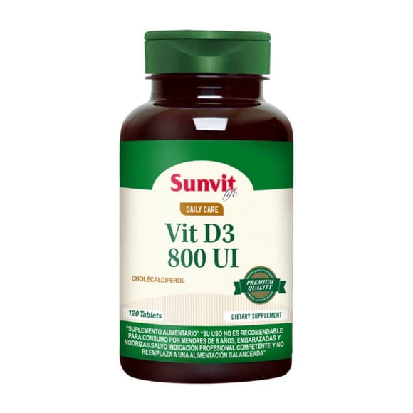 Vitamina D3 800ui 120 tabletas