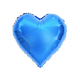 thumbnail image 1 of Globo Corazón Azul Foil 45cm Metálico Decoración Fiesta, 1 of 2