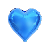 Englobaditosshop - Globo Corazón Azul Foil 45Cm Metálico Decoración Fiesta