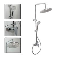 Ducha Columna Monomando Telefono Redonda Flex Beiti Md D