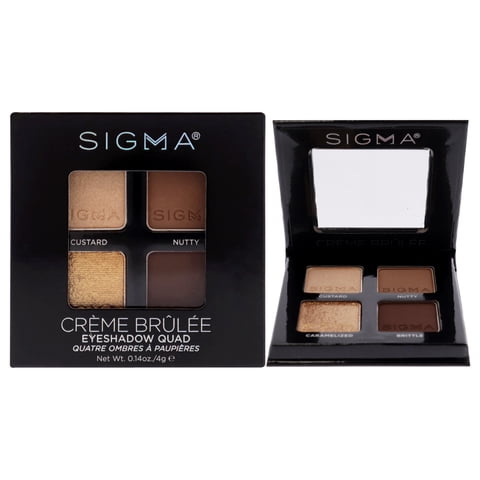 Sigma - Cuádruple De Sombras De Ojos - Creme Brulee De Para Mujeres - 0,14 Oz De Sombra De Ojos