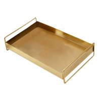 Magideal - Bandeja Para Servir Té Y Agua, Bandeja Multifuncional Para Mesa De Centro, Bandeja De Almacenamiento De Joyas Para Bebidas, Fiesta, Cocina, Aperitivos Oro