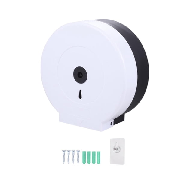 Dispensador de papel higiénico comercial, soporte para rollo de papel higiénico, dispensador de pañuelos práctico e impermeable, para baños y centros blanco
