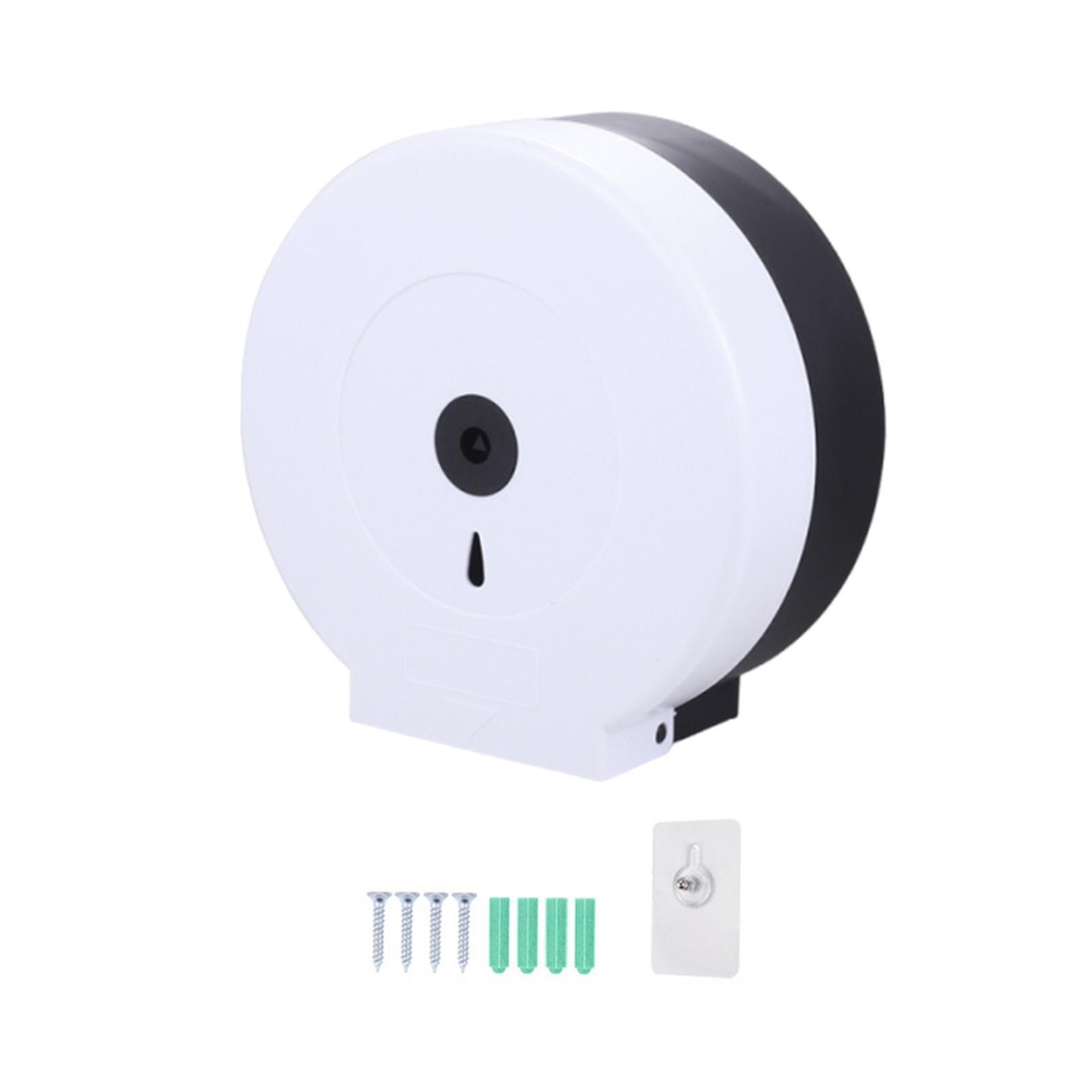 Magideal - Dispensador De Papel Higiénico Comercial, Soporte Para Rollo De Papel Higiénico, Dispensador De Pañuelos Práctico E Impermeable, Para Baños Y Centros Blanco