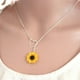 thumbnail image 2 of Elegant Yellow Sunflower Heart Lariat Necklace with Infinity Charm - Perfect for Bridal and Bridesmaid Daisy Necklaces, 2 of 5