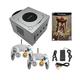 thumbnail image 1 of Nintendo GameCube Game Console Refurbished Bundle with 2 Retrofam Controllers (Silver) & Metroid Prime Game, 1 of 6