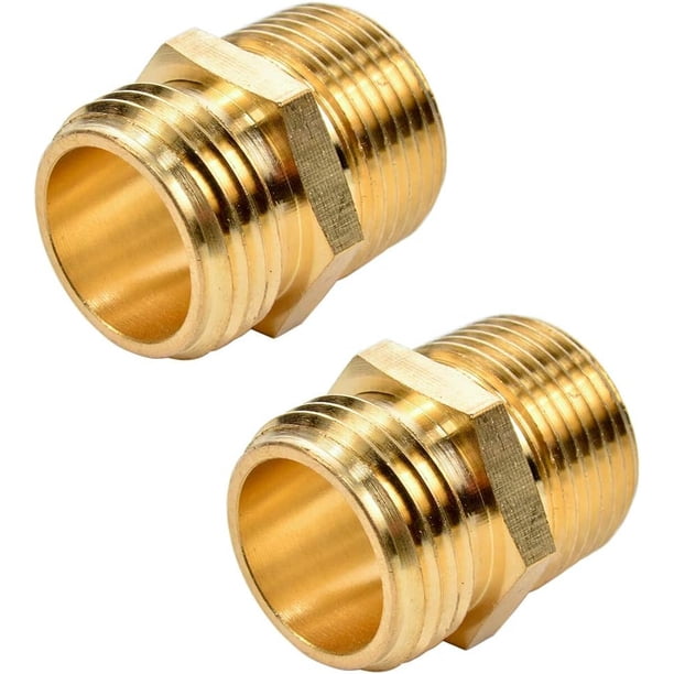 Adaptador para manguera de jardín, conector macho GHT de 3/4 in a macho NPT de 3/4 in