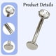 thumbnail image 4 of Piercing para ombligo de titanio F136, corrugado al agua, con diamante checo, aleación de titanio G23, para cuerpo, joyería, anillo de suspensión para ombligo., 4 of 5