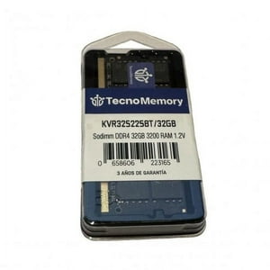 Memoria Ram Tecnomemory Sodimm Ddr4 32Gb 3200Mhz Kvr32S22S8T/32Gb