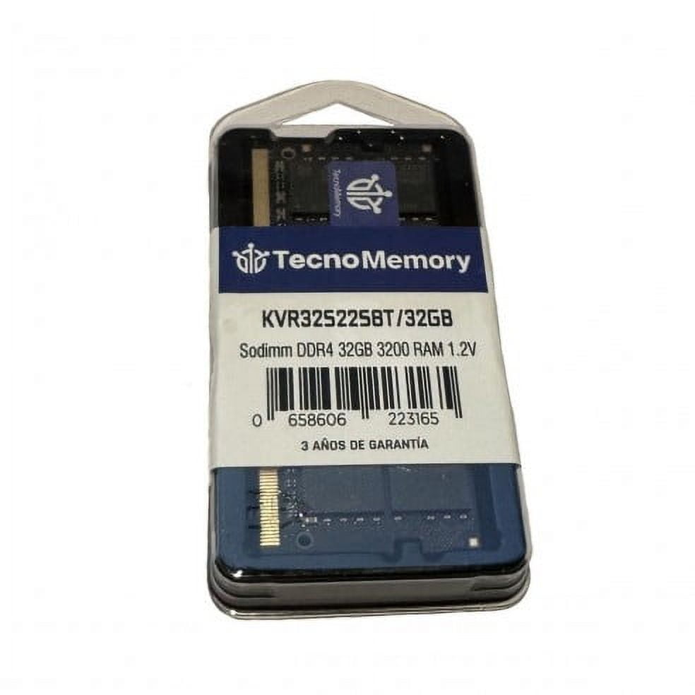 Memoria Ram Tecnomemory Sodimm Ddr4 32gb 3200mhz Kvr32s22s8t/32gb
