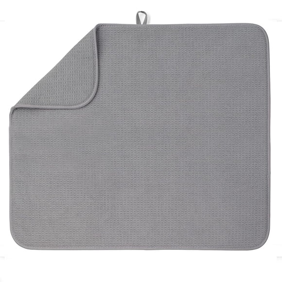 Alfombrilla para secar platos Bellemain XL de microfibra superabsorbente, color gris