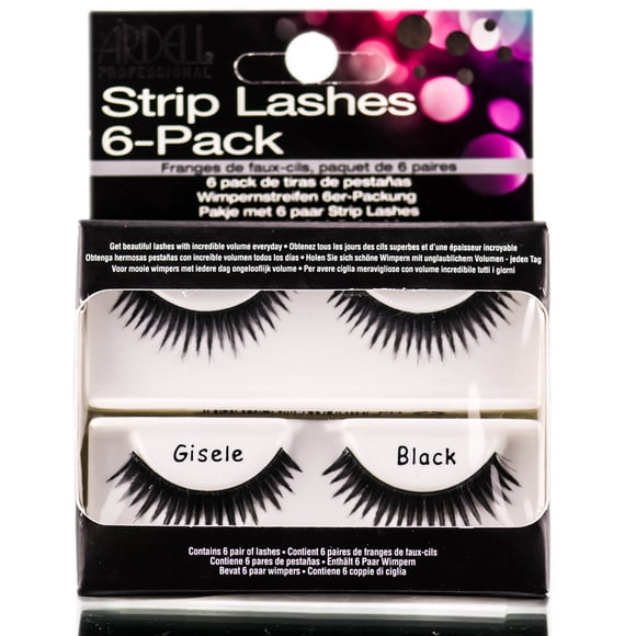 Strip Lashes Ardell Gisele Black, paquete de 6