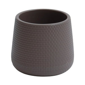 Wakeshome - Macetero De Plastico Mediano Ancho 24Cm Alto 27Cm