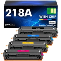 Paquete De 4 Cartuchos De Tóner Inkalfa 218A 218X De Alto Rendimiento Con Chip